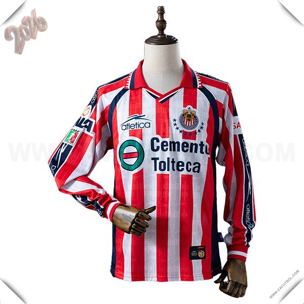 Primera Camiseta de CD Guadalajara Retro Mangas Largas 1999/2000