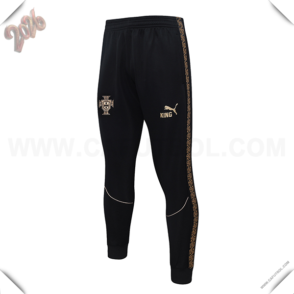 Pantalones Entrenamiento Portugal Negro/Amarillo 2026/2027