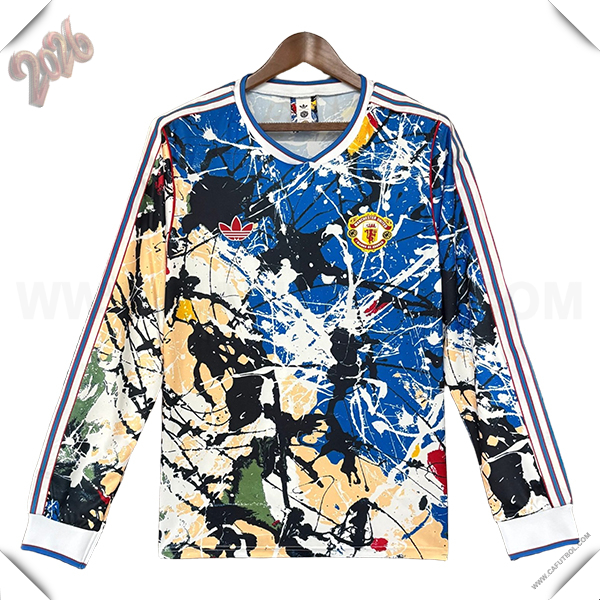 Camiseta de Manchester United Mangas Largas Edicion Especial 2026/2027 Azul