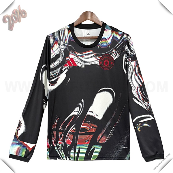 Camiseta de Manchester United Mangas Largas Edicion Especial 2026/2027 Negro