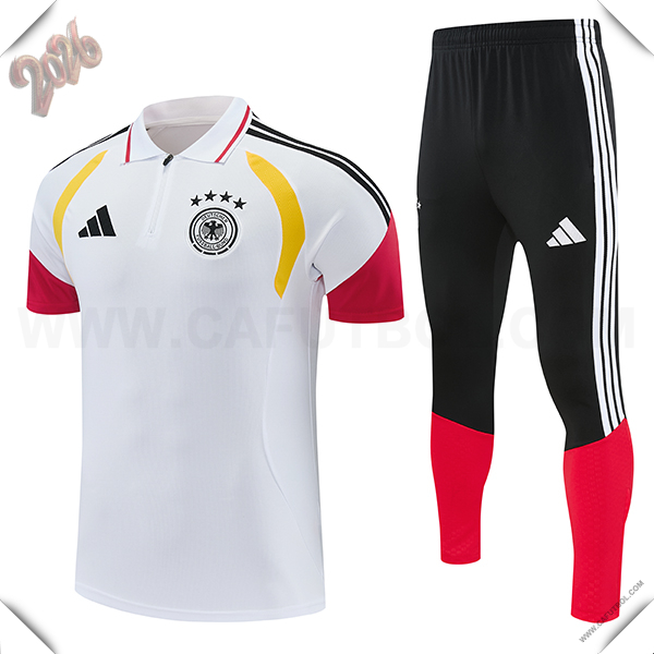 Camiseta Polo Alemania Blanco/Rojo/Amarillo 2026/2027