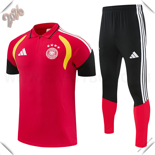 Camiseta Polo Alemania Rojo/Amarillo 2026/2027