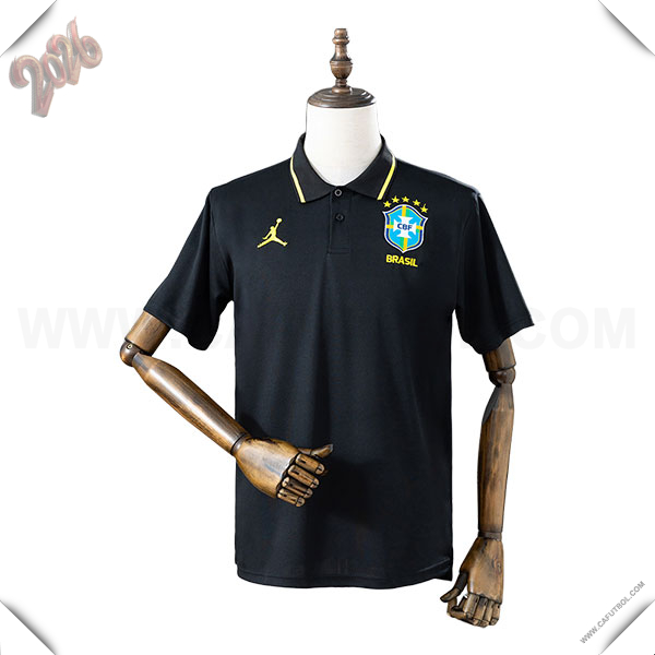 Camiseta Polo Brasil Negro 2026/2027