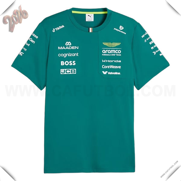 Camiseta de manga corta Aston Martin Team Verde 2026