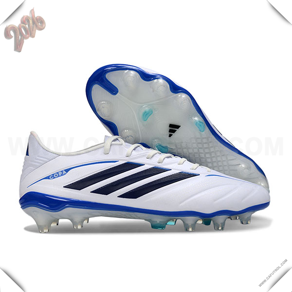 Copa Botas De Fútbol PURE IV ELITE FG Blanco/Azul/Negro
