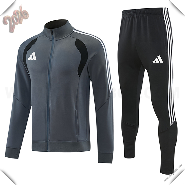 Chandal de Futbol Chaquetas Adidas Gris 2026/2027