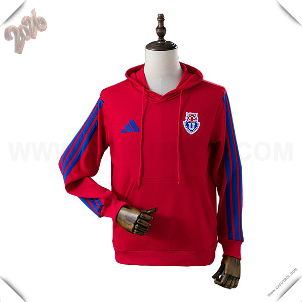Sudadera De Entrenamiento Capucha Universidad De Chile Rojo/Azul 2026/2027
