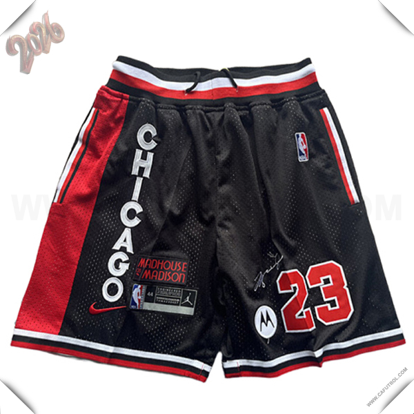 Cortos NBA Chicago Bulls 2026/27 Negro/Rojo
