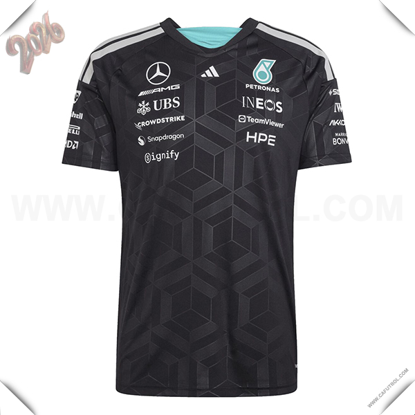 Camiseta de manga corta Mercedes Benz Team Negro 2026