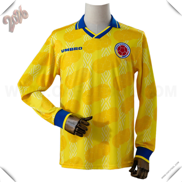 Primera Camiseta de Colombia Retro Mangas Largas 1994