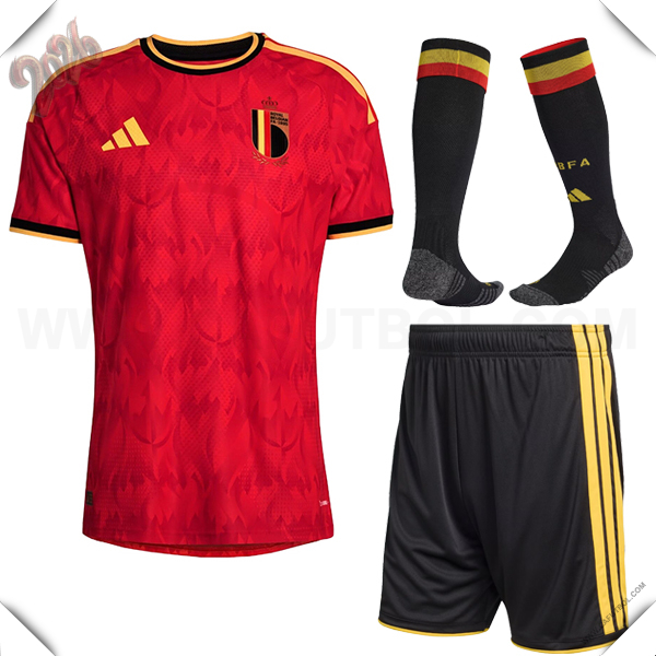 Primera Camiseta Futbol Belgica (Pantalones + Calcetines) Copa Mundial 2026