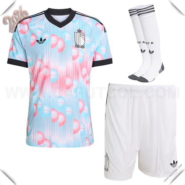 Segunda Camiseta Futbol Belgica (Pantalones + Calcetines) Copa Mundial 2026