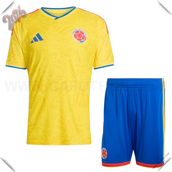 Nuevo Camiseta Equipo de Colombia Primera Ninos Copa Mundial 2026