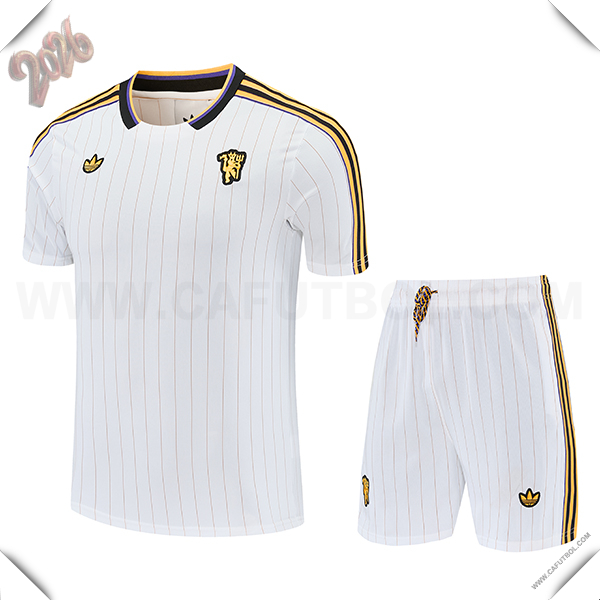 Training T-Shirt Manchester United Blanco/Amarillo 2026/2027