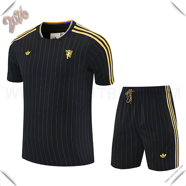 Training T-Shirt Manchester United Negro/Amarillo 2026/2027