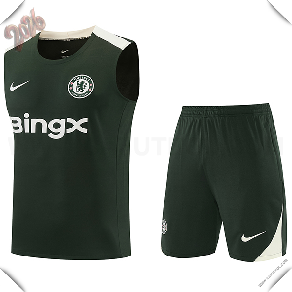 Camiseta Entrenamiento sin mangas FC Chelsea Verde/Beige 2026/2027
