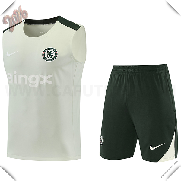 Camiseta Entrenamiento sin mangas FC Chelsea Beige/Verde 2026/2027