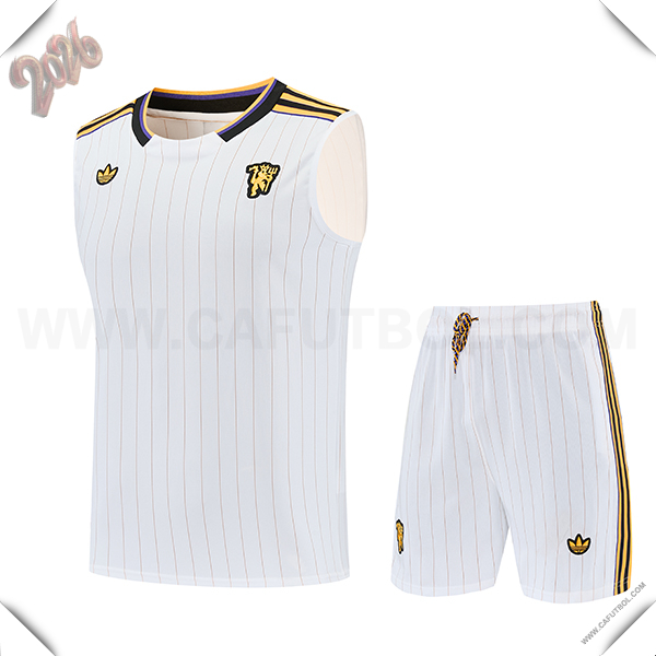 Camiseta Entrenamiento sin mangas Manchester United Blanco/Amarillo 2026/2027
