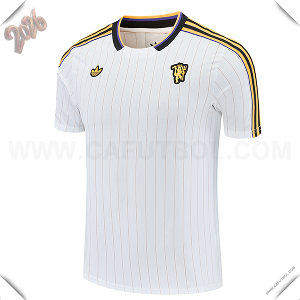 Training T-Shirt Manchester United Blanco/Amarillo 2026/2027