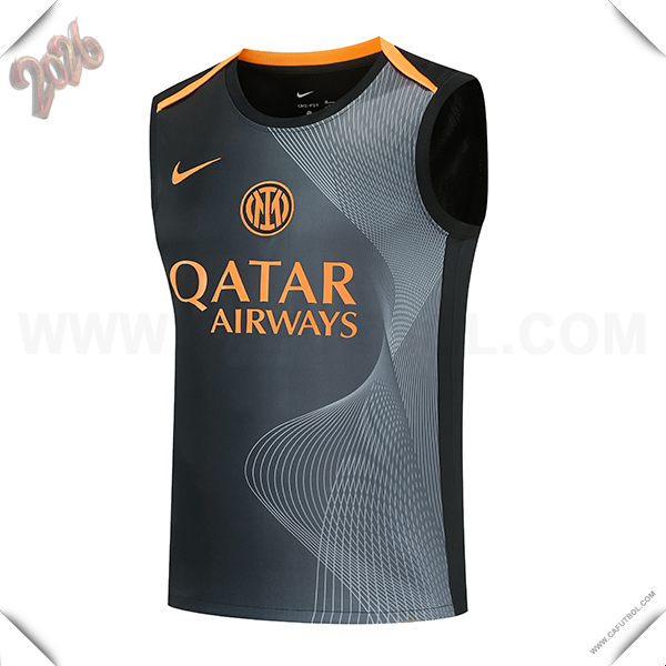 Chalecos De Futbol Inter Milan Negro/Naranja 2026/2027