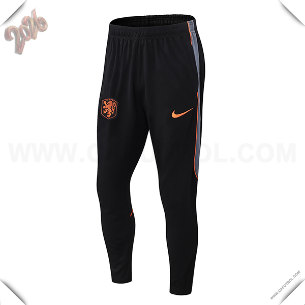Pantalones Entrenamiento Países Bajos Negro/Gris/Naranja 2026/2027