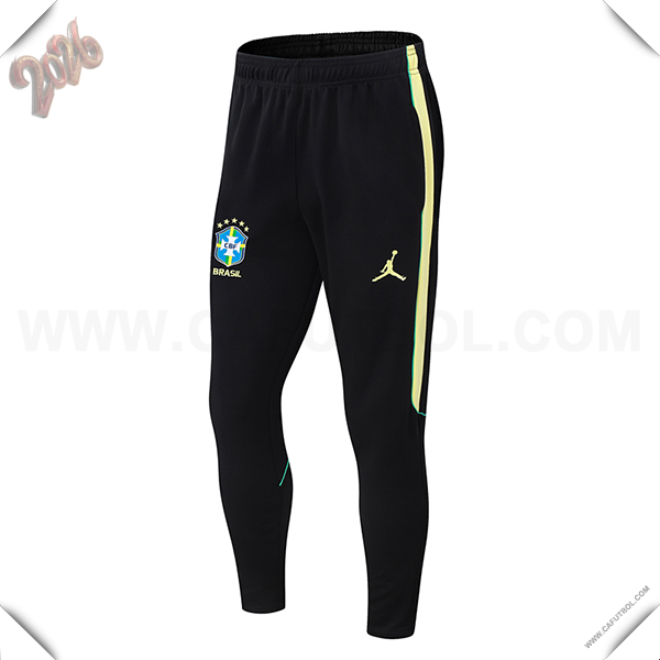 Pantalones Entrenamiento Brasil Negro/Amarillo 2026/2027