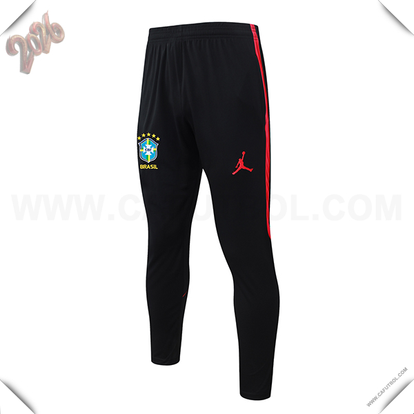 Pantalones Entrenamiento Brasil Negro/Rojo 2026/2027