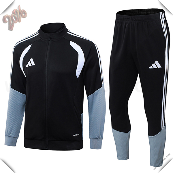 Chandal Chaquetas de Futbol Adidas Negro/Gris/Blanco 2026/2027
