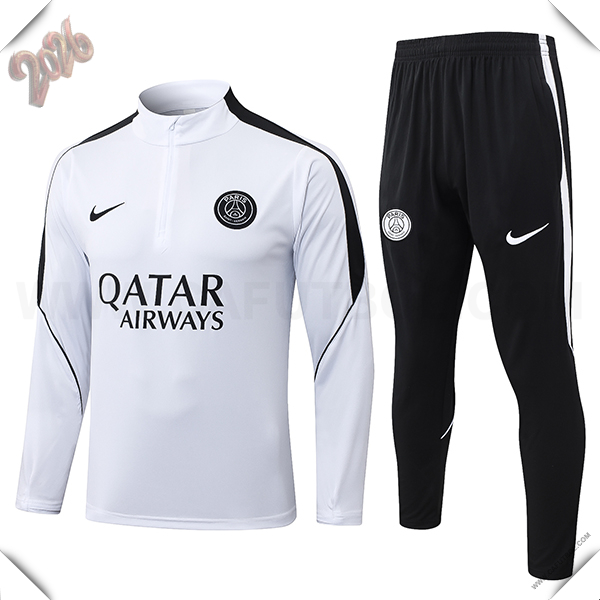 Chandal de Futbol PSG Blanco/Negro 2026/2027