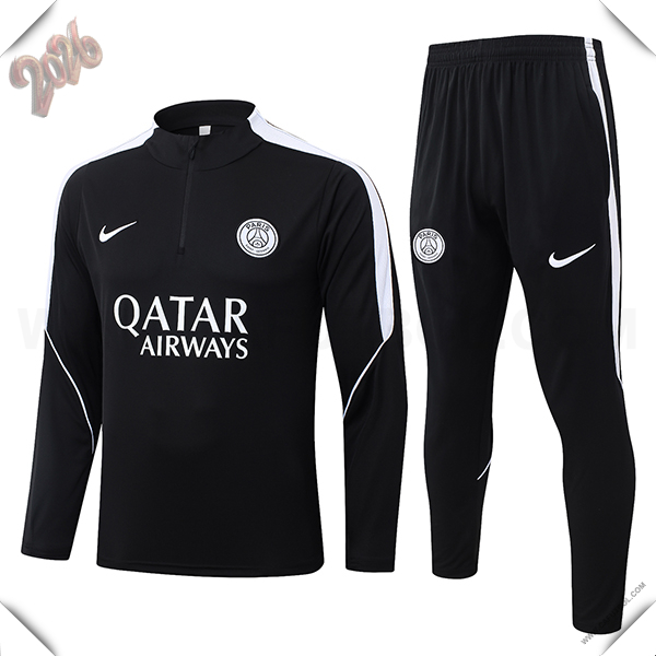 Chandal de Futbol PSG Negro/Blanco 2026/2027