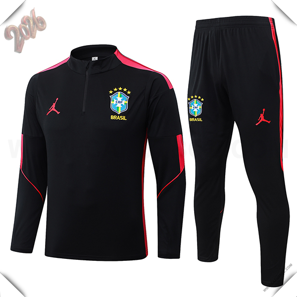 Chandal de Futbol Brasil Negro/Rojo 2026/2027