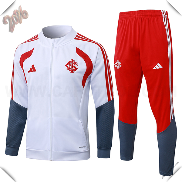 Chandal Chaquetas de Futbol SC Internacional Blanco/Rojo/Gris 2026/2027
