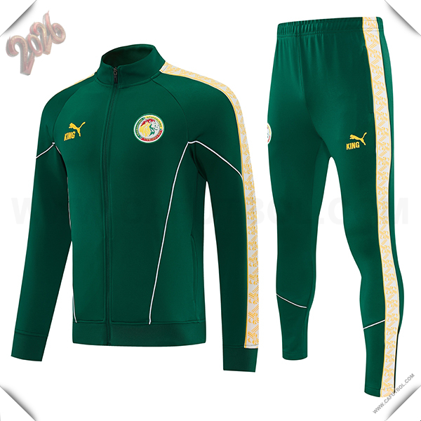 Chandal Chaquetas de Futbol Senegal Verde/Amarillo 2026/2027
