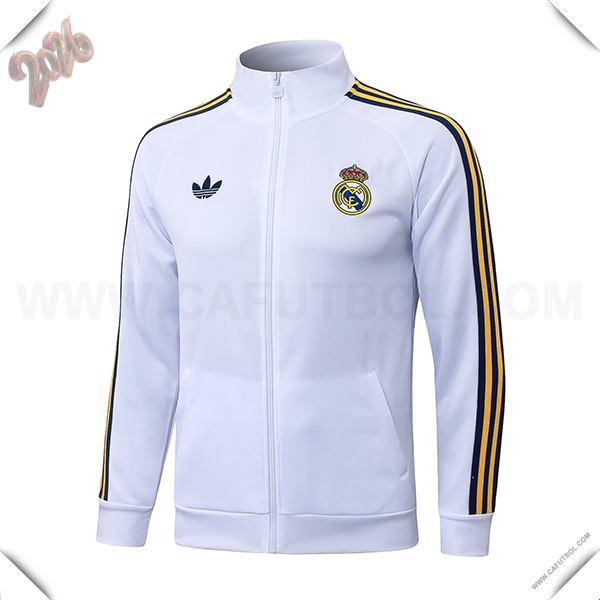 Chaquetas Futbol Real Madrid Blanco/Amarillo/Negro 2026/2027
