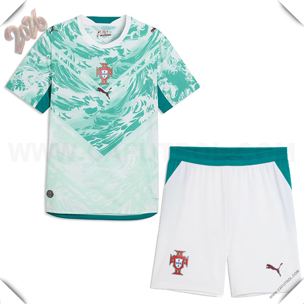 Segunda Camiseta Futbol Portugal + Pantalones Copa Mundial 2026