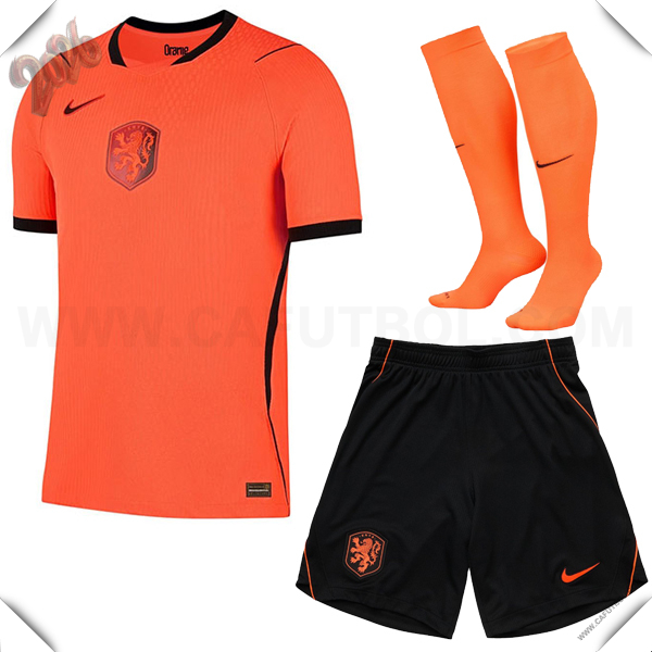 Primera Camiseta Futbol Paises Bajos (Pantalones + Calcetines) Copa Mundial 2026