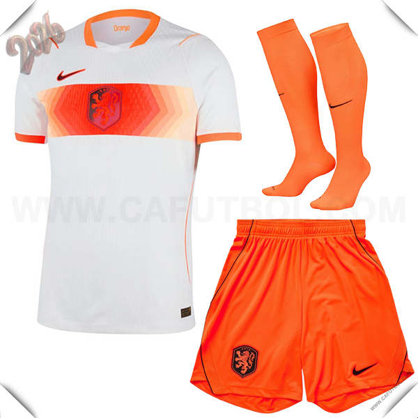 Segunda Camiseta Futbol Paises Bajos (Pantalones + Calcetines) Copa Mundial 2026