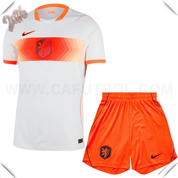 Nuevo Camiseta Equipo de Paises Bajos Segunda Ninos Copa Mundial 2026