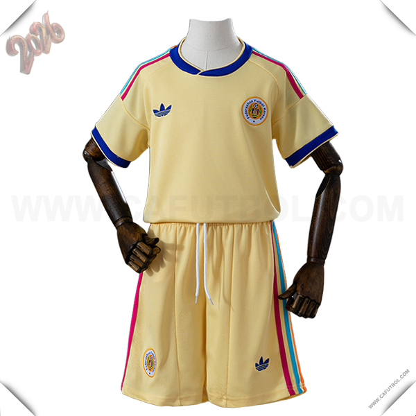 Segunda Camiseta Equipo de Curaçao Ninos Copa Mundial 2026