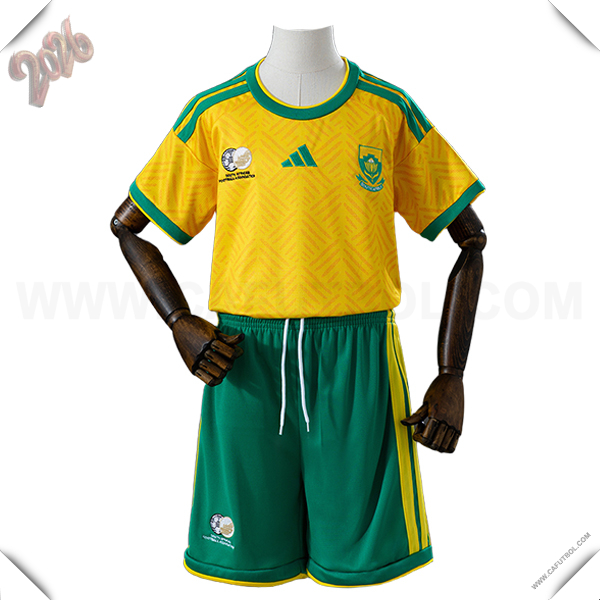 Primera Camiseta Equipo de Sudáfrica Ninos Copa Mundial 2026