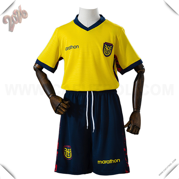 Primera Camiseta Equipo de Ecuador Ninos Copa Mundial 2026