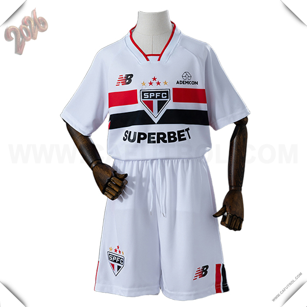 Primera Camiseta Futbol Sao Paulo FC Ninos 2026/2027