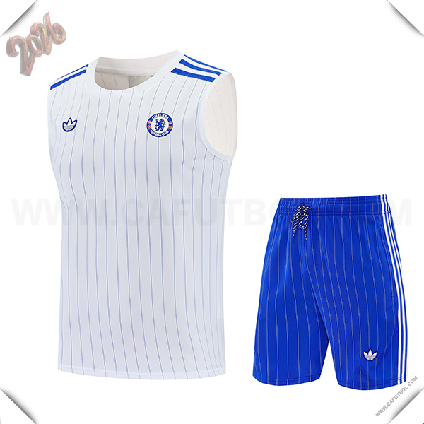 Camiseta Entrenamiento sin mangas FC Chelsea Blanco/Azul 2026/2027