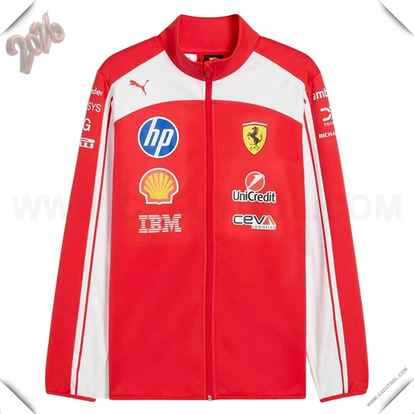 Chaquetas F1 Scuderia Ferrari Team Rojo/Blanco 2026