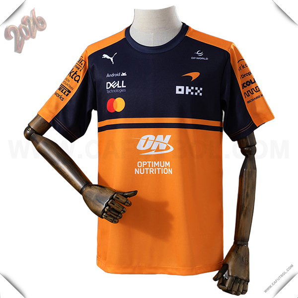 Camiseta de manga corta McLaren Team Naranja/Azul 2026