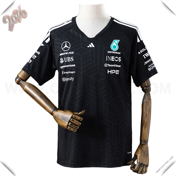 Camiseta de manga corta Mercedes Benz Team Negro 2026 -03
