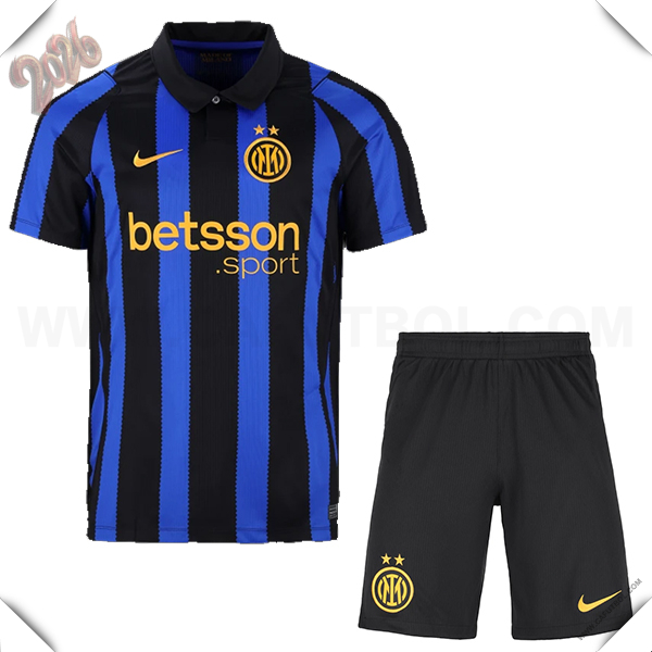 Primera Camiseta Futbol Inter Milan + Pantalones 2026/2027