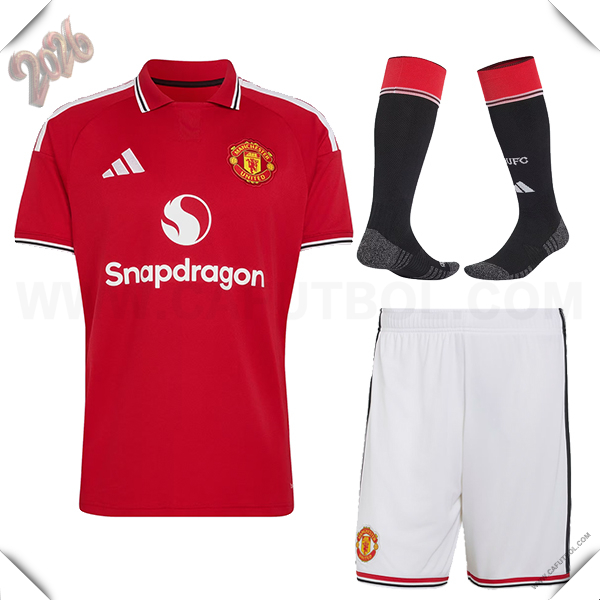Primera Camiseta Futbol Manchester United (Pantalones + Calcetines) 2026/2027