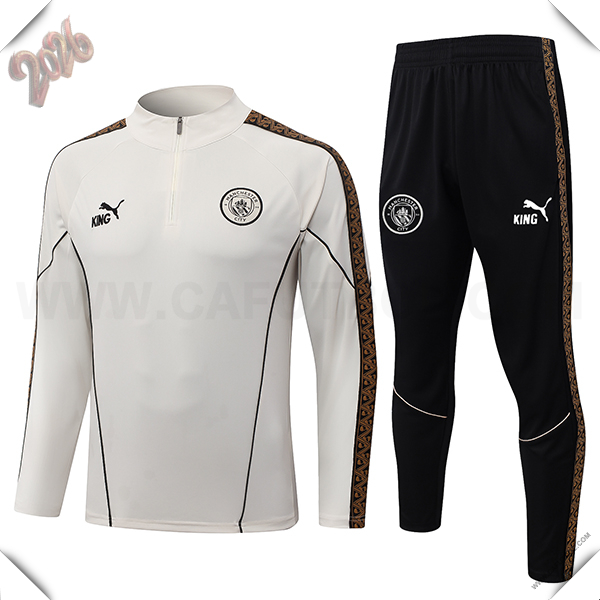 Chandal de Futbol Manchester City Beige/Marrón/Negro 2026/2027