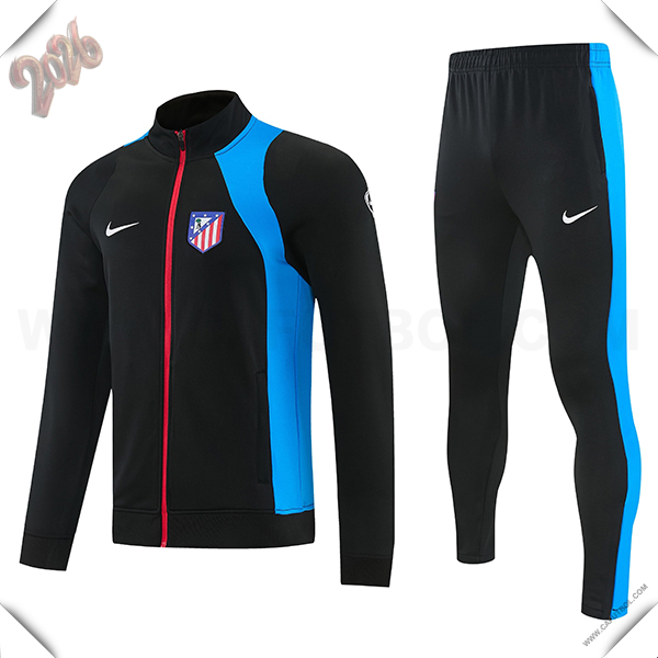 Chandal Chaquetas de Futbol Atletico Madrid Negro/Azul 2026/2027